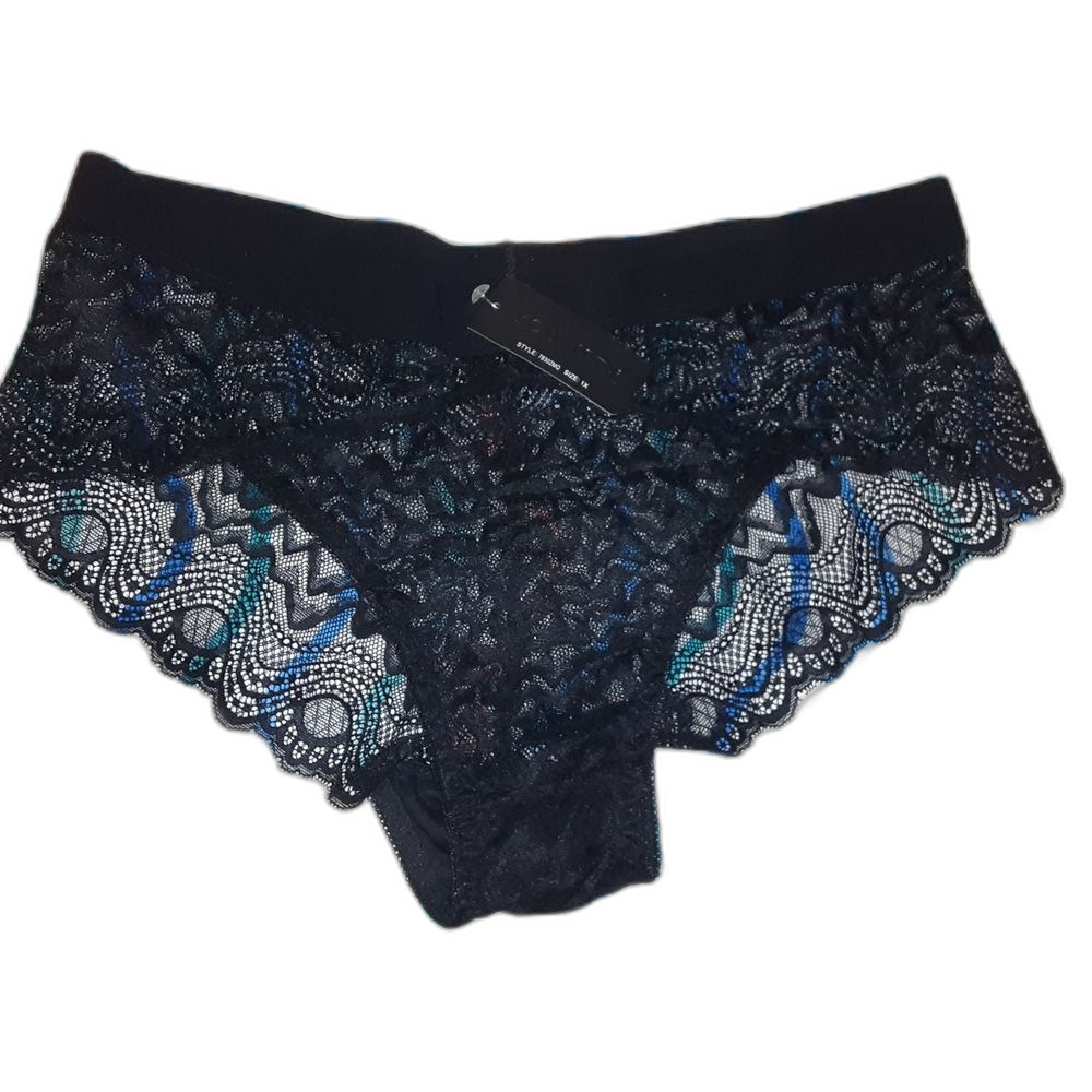 Youmita 1X Black Comfort FIT Lace Panties NWT